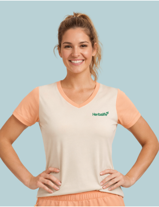 DAMSKI T-SHIRT Z DEKOLTEM V ORIGIN 1980