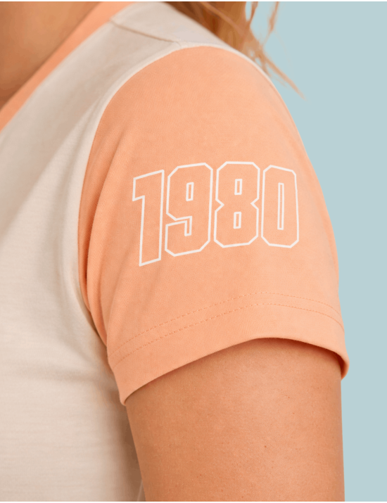 DAMSKI T-SHIRT Z DEKOLTEM V ORIGIN 1980