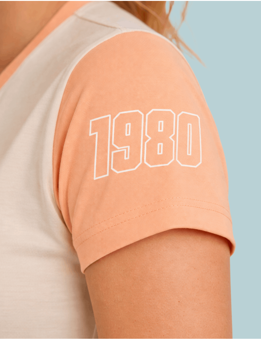 DAMSKI T-SHIRT Z DEKOLTEM V ORIGIN 1980