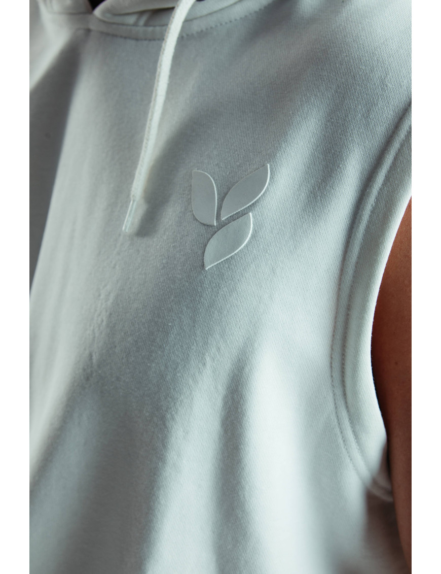 BLUZA Z KAPTUREM BEZ RĘKAWÓW SAM