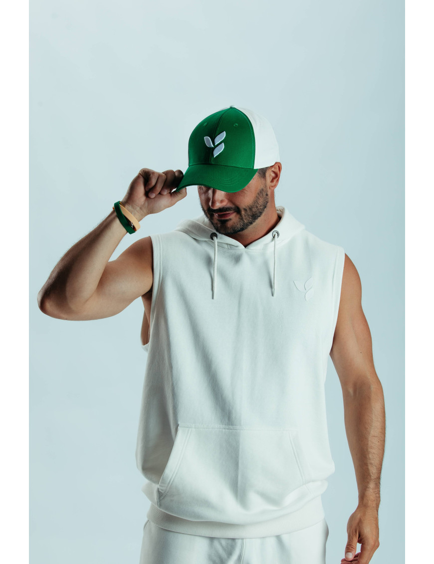 BLUZA Z KAPTUREM BEZ RĘKAWÓW SAM